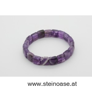 Armband Amethyst Quader 10mm